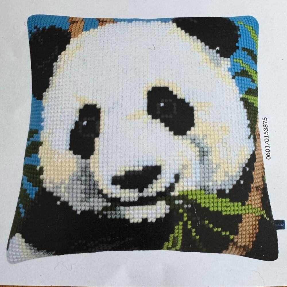 Vervaco Panda Bear Cross Stitch Kit 16x16" Finished Size Stamped Canvas